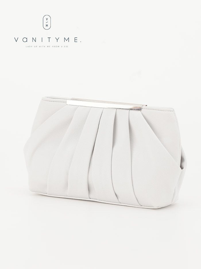 haremode ハレモード フォーマル タックデザイン クラッチバッグ パーティーバッグ ベージュ・シルバー・ブラック vim-am-5070