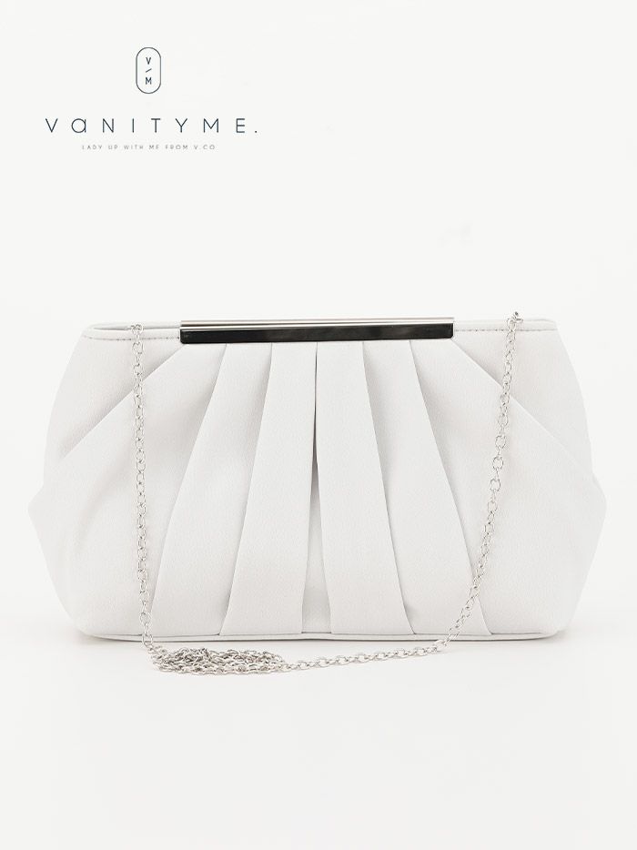 haremode ハレモード フォーマル タックデザイン クラッチバッグ パーティーバッグ ベージュ・シルバー・ブラック vim-am-5070