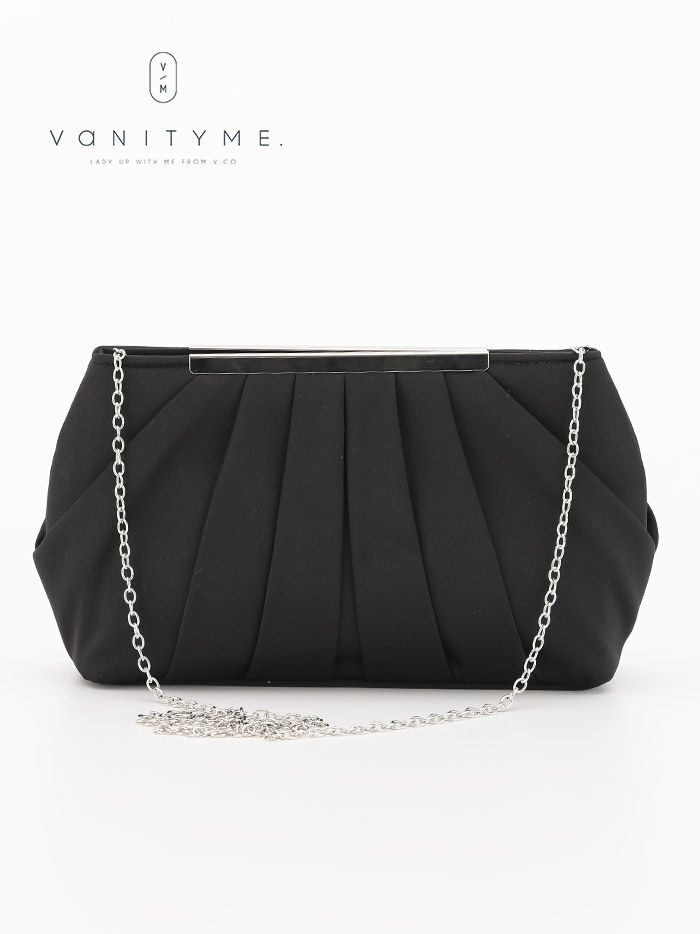 haremode ハレモード フォーマル タックデザイン クラッチバッグ パーティーバッグ ベージュ・シルバー・ブラック vim-am-5070