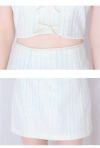 ROBE de FLEURS ローブドフルール アイボリー トリプルミニリボンスパンコールセットアップキャバドレス fm3543-2