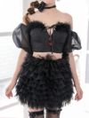 【3点セット】Tulle&Puff Bunny. ブラック vcsbn-240319-1