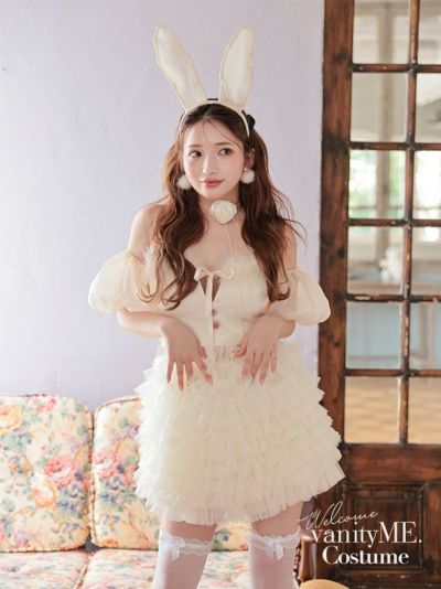 【3点セット】Tulle&Puff Bunny. アイボリー vcsbn-240319-2