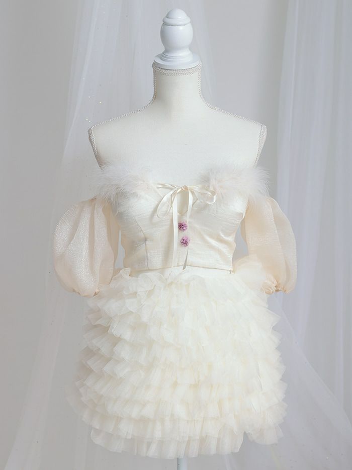 【3点セット】Tulle&Puff Bunny. アイボリー vcsbn-240319-2