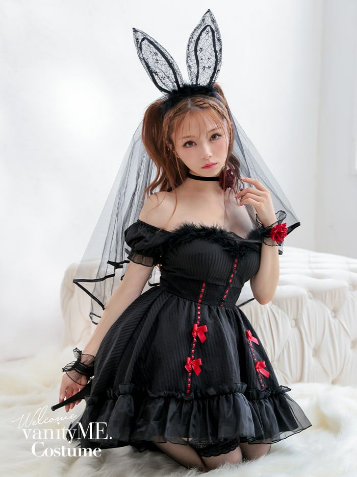 【2点セット】Gothic Bride Bunny. ゴシックブライドバニー ブラック vcsbn-240320-1