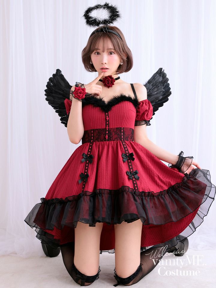 【3点セット】DEVIL ROSE. デビルローズ レッド [ソンアミちゃん着用] vcsot-240320-3a-sn