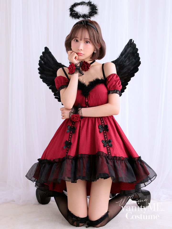 【3点セット】DEVIL ROSE. デビルローズ レッド [ソンアミちゃん着用] vcsot-240320-3a-sn