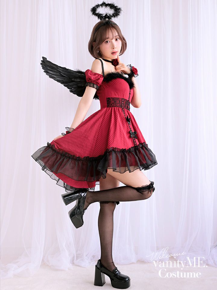 【3点セット】DEVIL ROSE. デビルローズ レッド [ソンアミちゃん着用] vcsot-240320-3a-sn