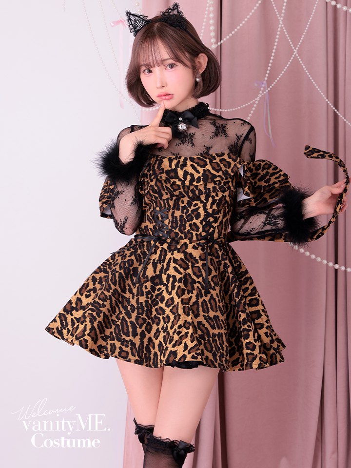 【2点セット】Leopard Cat. レオパードキャット ヒョウ柄 vcsot-240572