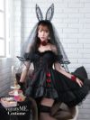 【2点セット】Gothic Bride Bunny. ゴシックブライドバニー ブラック vcsbn-240320-1-na