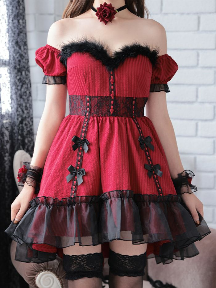 【2点セット】Gothic Bride Bunny. ゴシックブライドバニー #LadyRed レッド vcsbn-240320-1-na