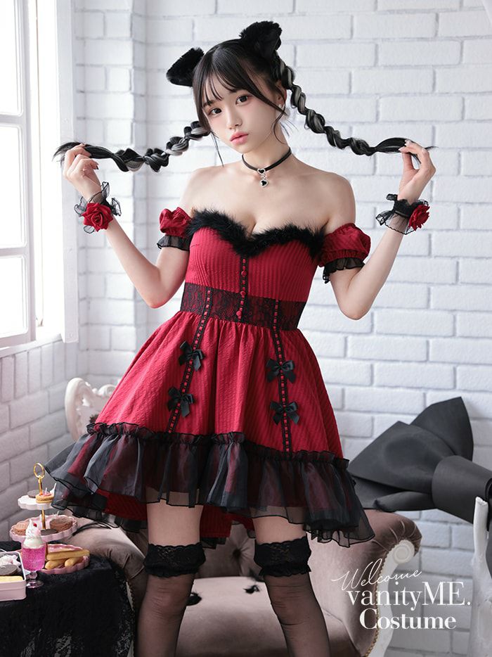 【2点セット】Gothic Cat. ゴシックキャット #LadyRed レッド vcsot-240320-3b