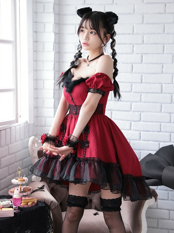 【2点セット】Gothic Cat. ゴシックキャット #LadyRed レッド vcsot-240320-3b