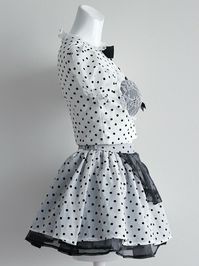 vanity me POLKA DOTS Cat. ホワイト コスチューム 限定価格セール！ vanity me コスチューム ホワイト Cat. DOTS