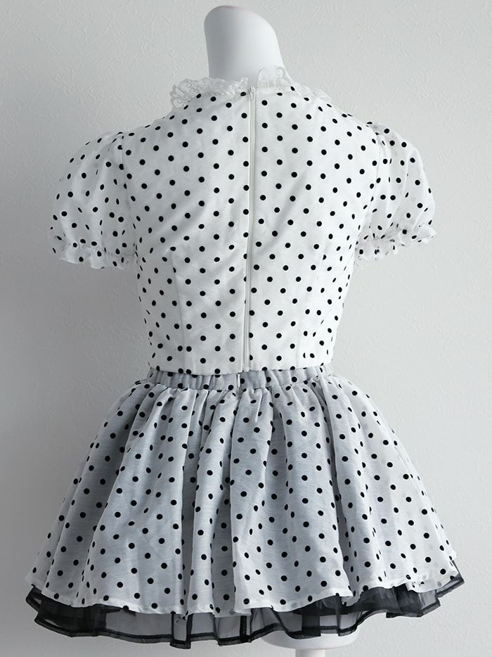 【3点セット】Polca Dots Maid. ホワイト vcsmd-24571-1