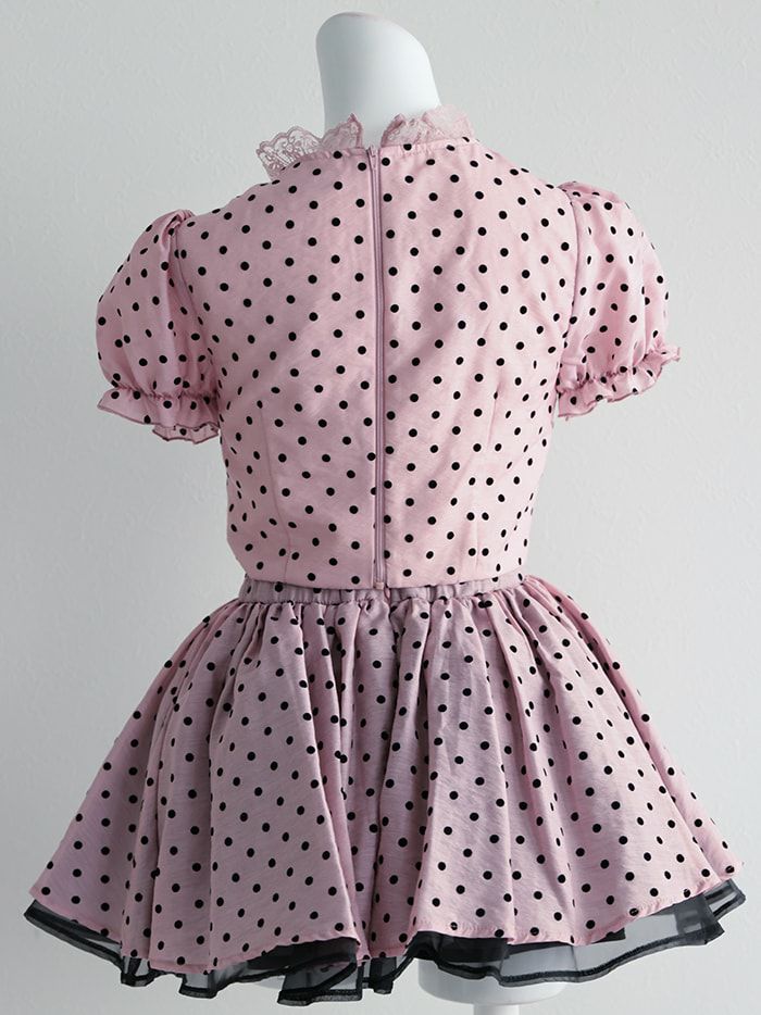 【3点セット】Polca Dots Maid. ピンク vcsmd-24571-3