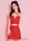 ROBE de FLEURS ローブドフルール スパンコールツイードリボンホルターセットアップキャミキャバドレス fm3429-c
