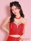 ROBE de FLEURS ローブドフルール スパンコールツイードリボンホルターセットアップキャミキャバドレス fm3429-c