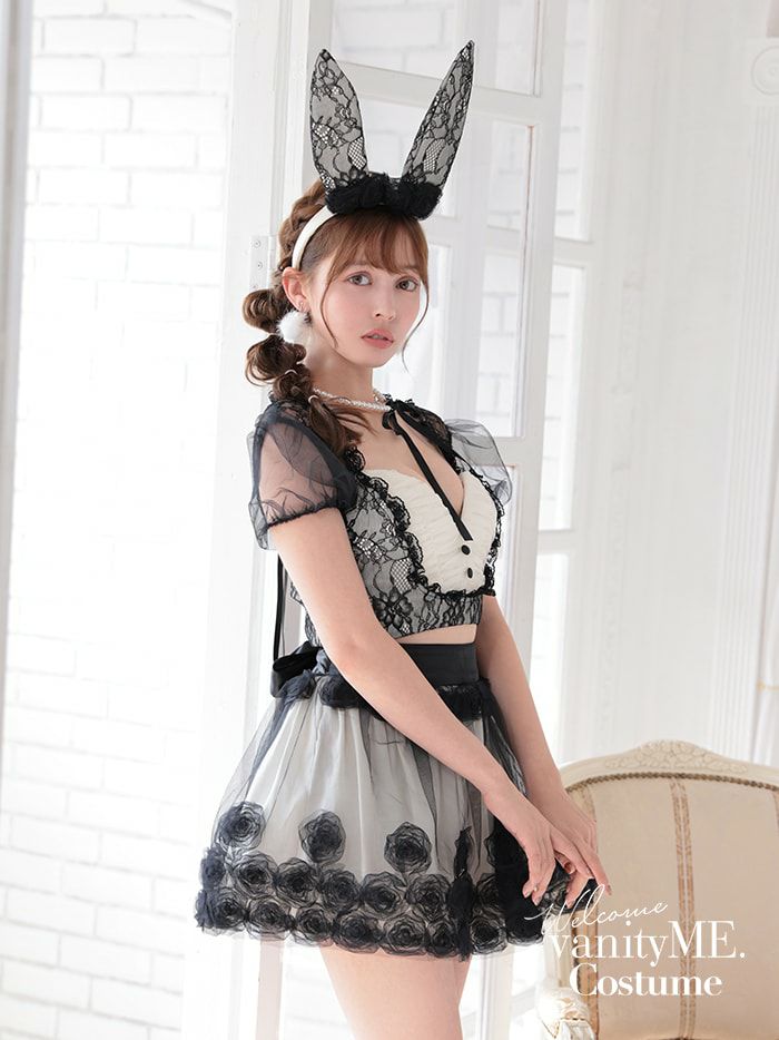 【3点セット】RoseTulle Bunny ブラック vcsbn-240317-1