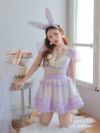 【3点セット】RoseTulle Bunny ラベンダー vcsbn-240317-3-ri