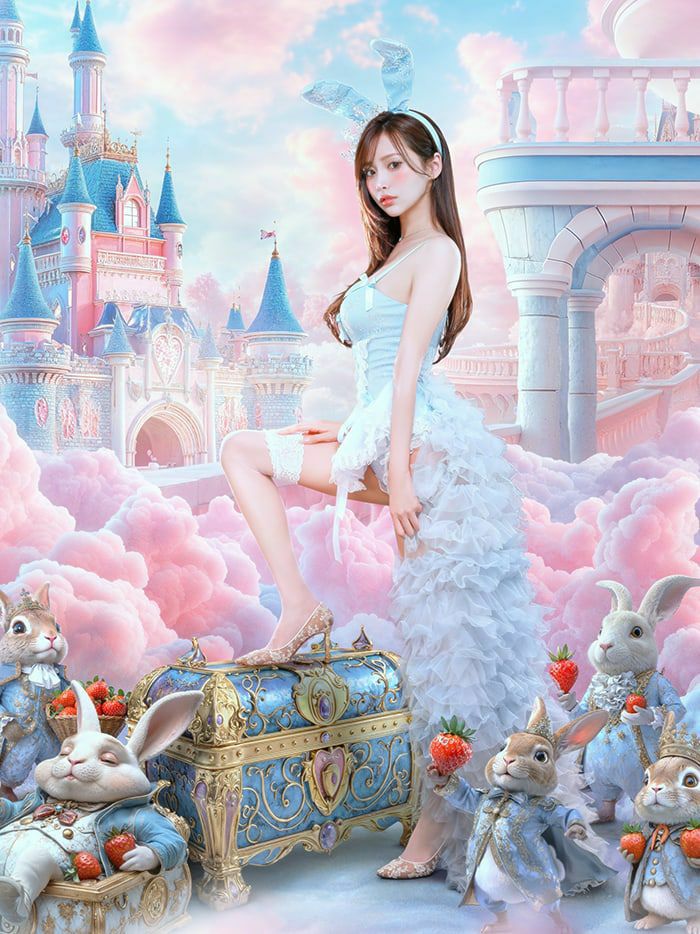 【3～4点セット】10th Bunny CinderellaBlue 10周年 バニー ブルー [りほちゃん着用] vcsbn-230628-2-ri