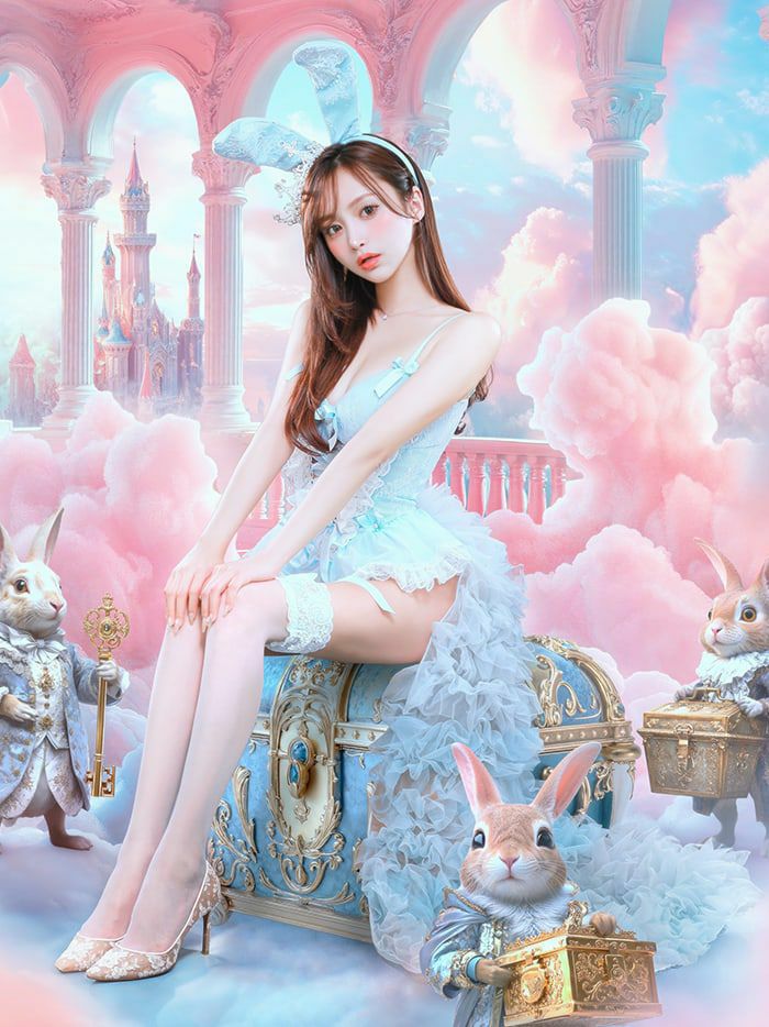 【3～4点セット】10th Bunny CinderellaBlue 10周年 バニー ブルー [りほちゃん着用] vcsbn-230628-2-ri