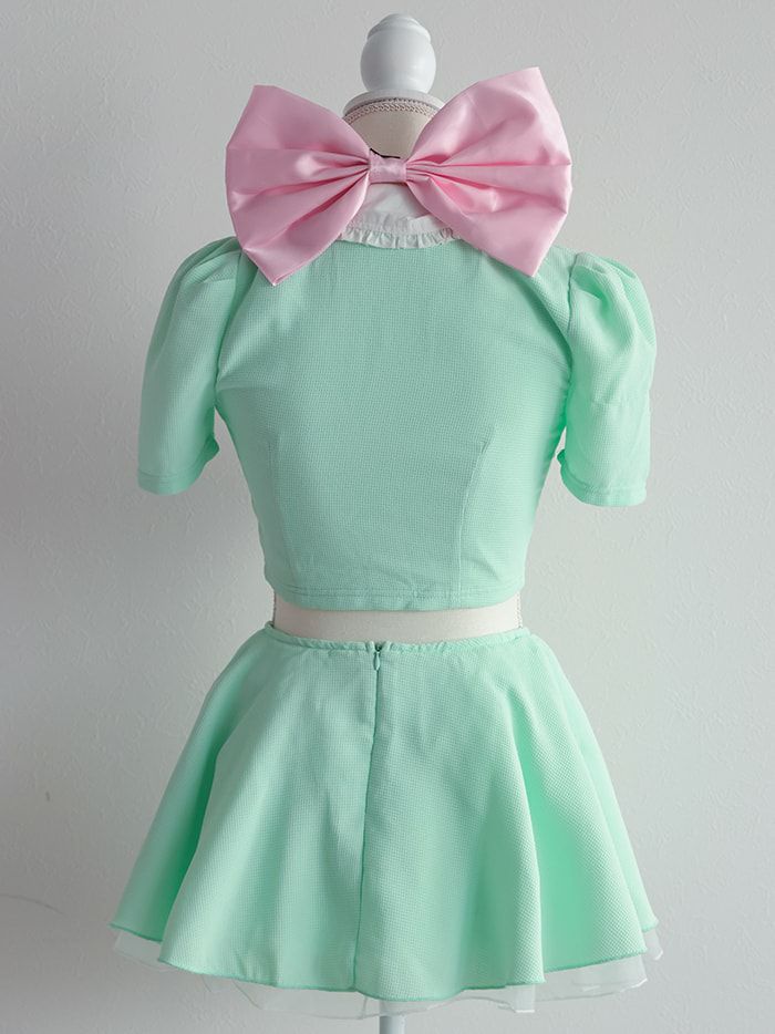 【4点セット】 Ｔ Sailor Heroine Ribbon Cat. ミント×ピンク vcsct-23971-2