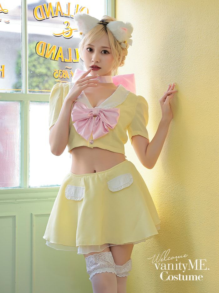 【4点セット】 Ｔ Sailor Heroine Ribbon Cat. イエロー×ピンク vcsct-23971-4