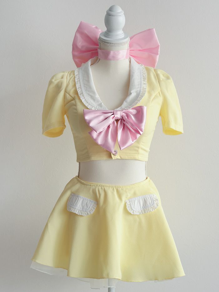 【4点セット】 Ｔ Sailor Heroine Ribbon Cat. イエロー×ピンク vcsct-23971-4