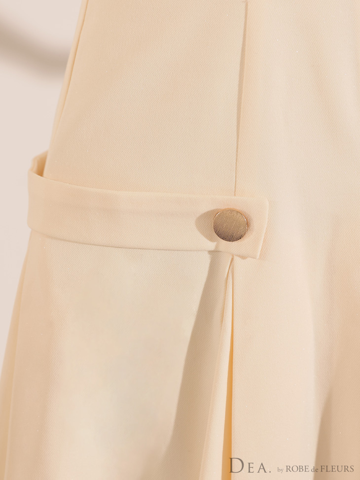 DEA. ディア バイ ローブドフルール シンプルサイドベルトモチーフノースリーブプリーツミニキャバドレス de3362-c