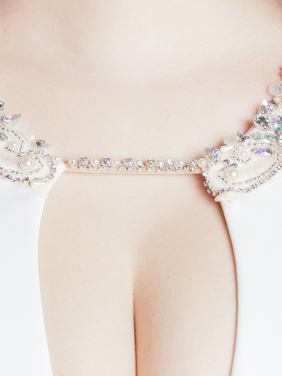 AngelR エンジェルアール ネックチェーンバストカットタックビジュータイトミニドレス マスタードイエロー ar24240-4