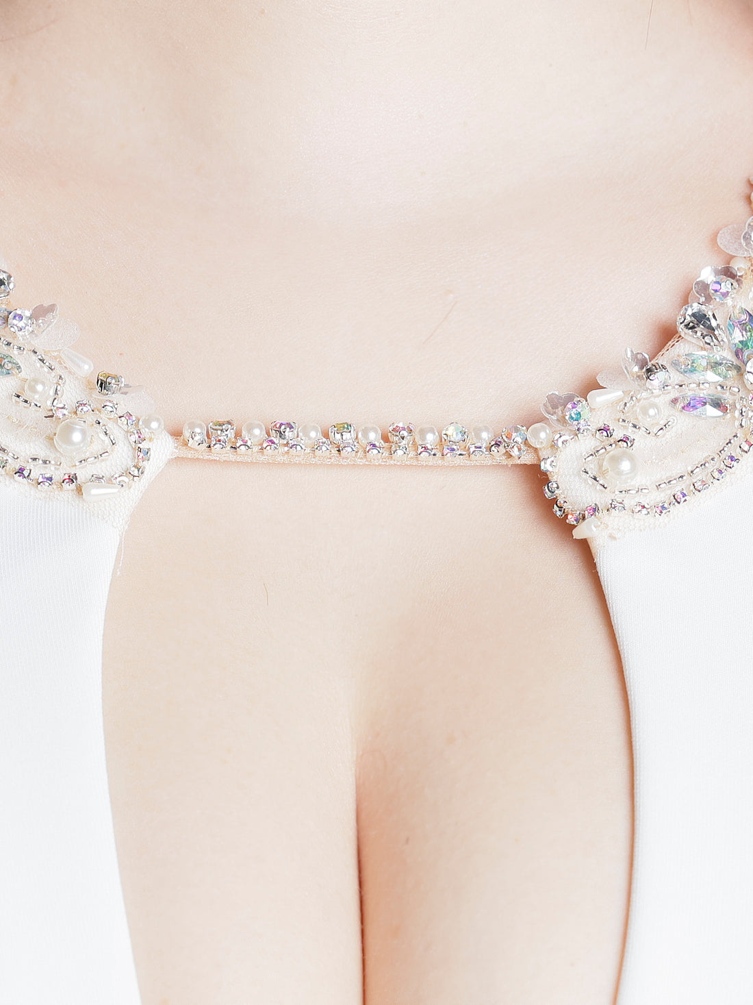 AngelR エンジェルアール ネックチェーンバストカットタックビジュータイトミニドレス マスタードイエロー ar24240-4