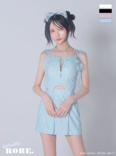 ROBE de FLEURS ローブドフルール ドットオーガンジーパイピング