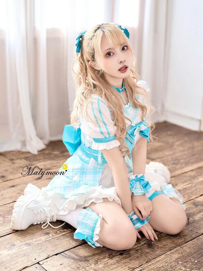 【10点セット】Malymoon マリームーン -魔法少女-ファンシーチェックセーラー [ レッド/ブルー/ライトピンク ] ml10109