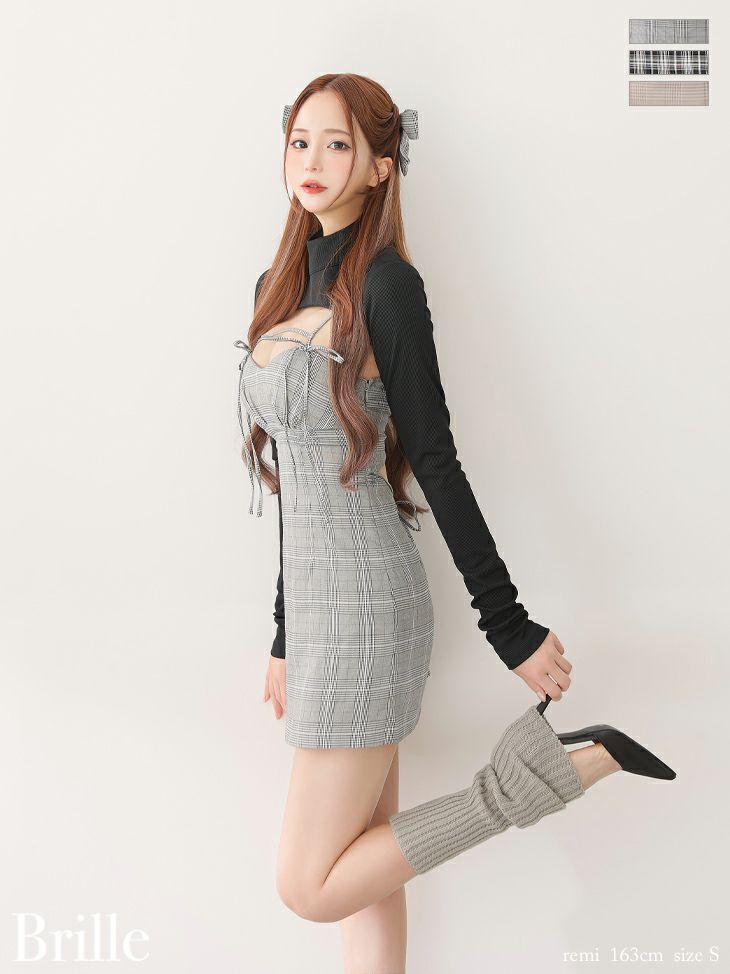 Brille プリエ ブラック ange de brille mini dress brille3760-2