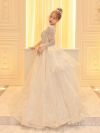 vanityME.couture. バニティミークチュール 一条響ちゃん 着用 Diamond dress ダイヤモンド クリスタルビジュー ロングスリーブ プリンセス 姫 ウエディングドレス ロングドレス ホワイト vctr-t-24104