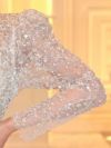 vanityME.couture. バニティミークチュール 一条響ちゃん 着用 Diamond dress ダイヤモンド クリスタルビジュー ロングスリーブ プリンセス 姫 ウエディングドレス ロングドレス ホワイト vctr-t-24104