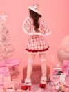 【4点セット】THE IDOL SANTA アイドル サンタ ベアトップ×スカート ケープ付き レッド [りほちゃん着用] vcsst-230480-1g-ri