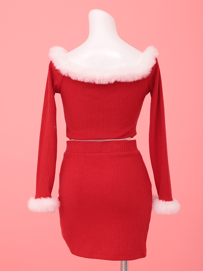 【3点セット】knit setup ニットセットアップ サンタ レッド vcsst-23985