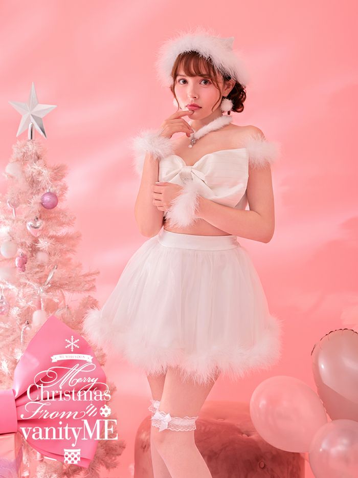 【3点セット】RuRu RIBBON SANTA ルルリボン サンタ ホワイト vcsst-240573-3b