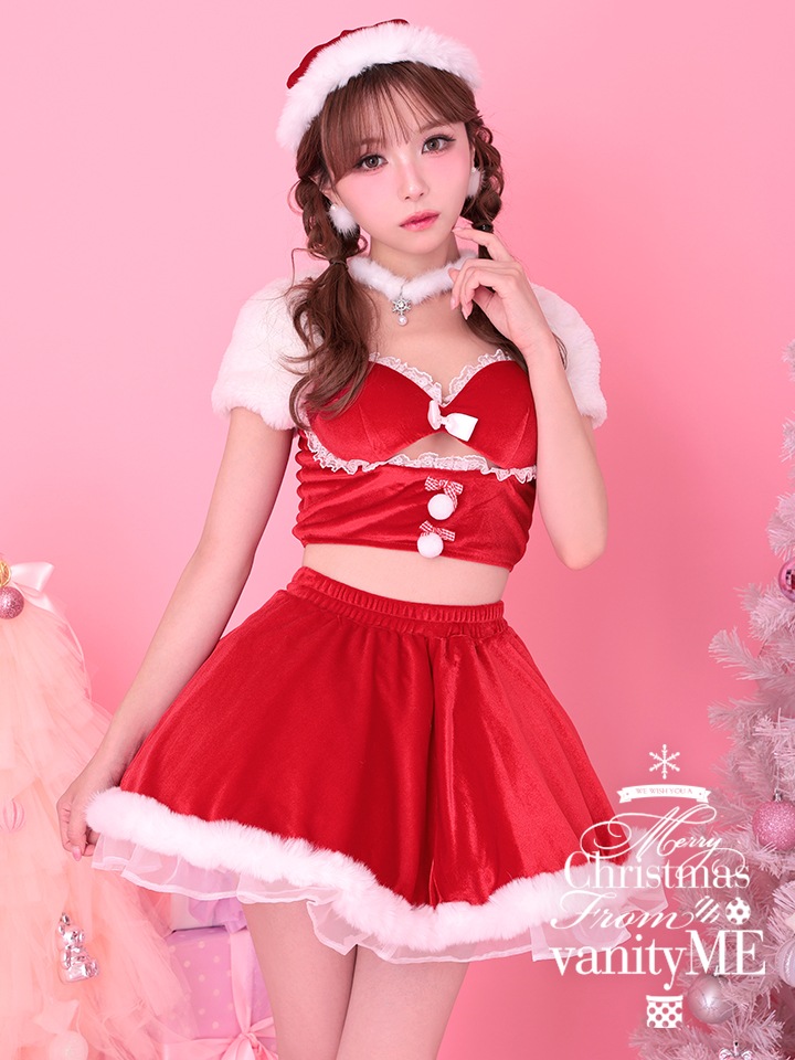 【3点セット】PUFF FLEAKS パフ フレーク サンタ レッド vcsst-240739