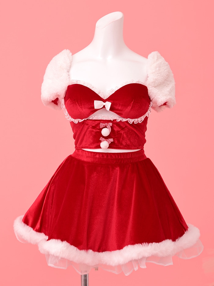 【3点セット】PUFF FLEAKS パフ フレーク サンタ レッド vcsst-240739