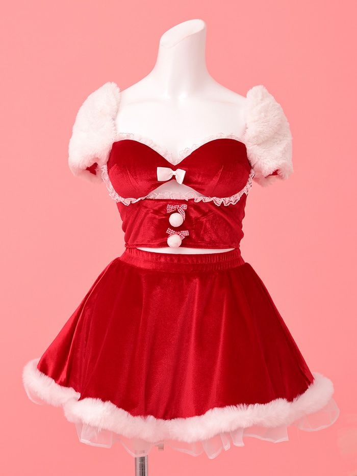 【3点セット】PUFF FLEAKS パフ フレーク サンタ レッド vcsst-240739