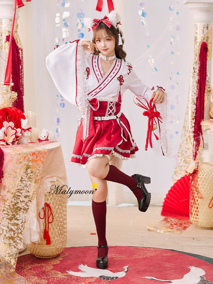 8点セット】Malymoon マリームーン レトロティックレース狐巫女