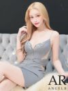 AngelR エンジェルアール フロントジップベルトデザインアッパービジュータイトミニドレス グレー ar24244-1-ks