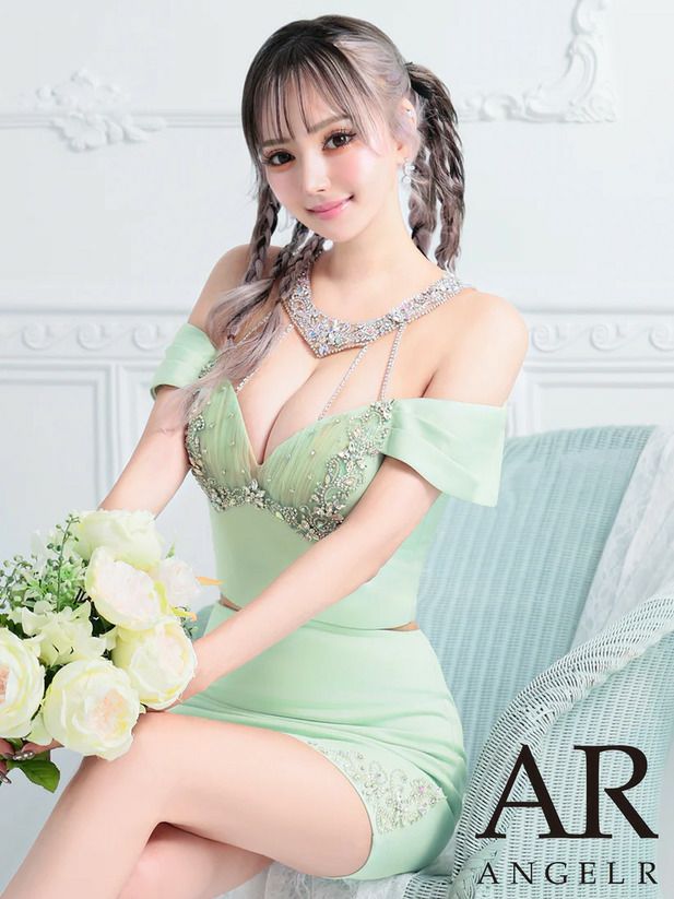 AngelR エンジェルアール バタフライモチーフビジューオフショル 