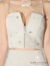 ROBE de FLEURS ローブドフルール 2way ハートビジューバストカットセットアップミニキャバドレス fm3586-c