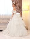 【2点セット】vanityME.couture. バニティミークチュール ダイヤモンド クリスタルビジュー オフショル チューリップスリーブ チョーカーネックレス付き プリンセス 姫 ウエディングドレス ロングドレス ホワイト vctr-t-24109