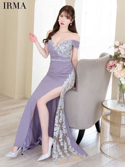 IRMA 薄紫 ロングドレス IRMA 薄紫 ロングドレス IRMA 薄紫 ロングドレス
