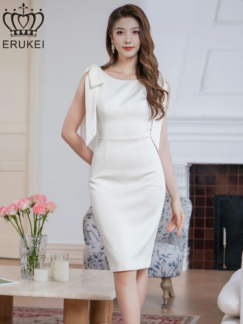 KAREN MILLEN 日本未入荷 テーラード ベルト 半袖 ミニドレス ブラックウエストリボンミニワンピース/山崎みどり - カラードレス