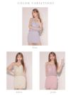 ROBE de FLEURS ローブドフルール ピンク ハートビジューフリンジペプラムタイトミニキャバドレス fm3552-3